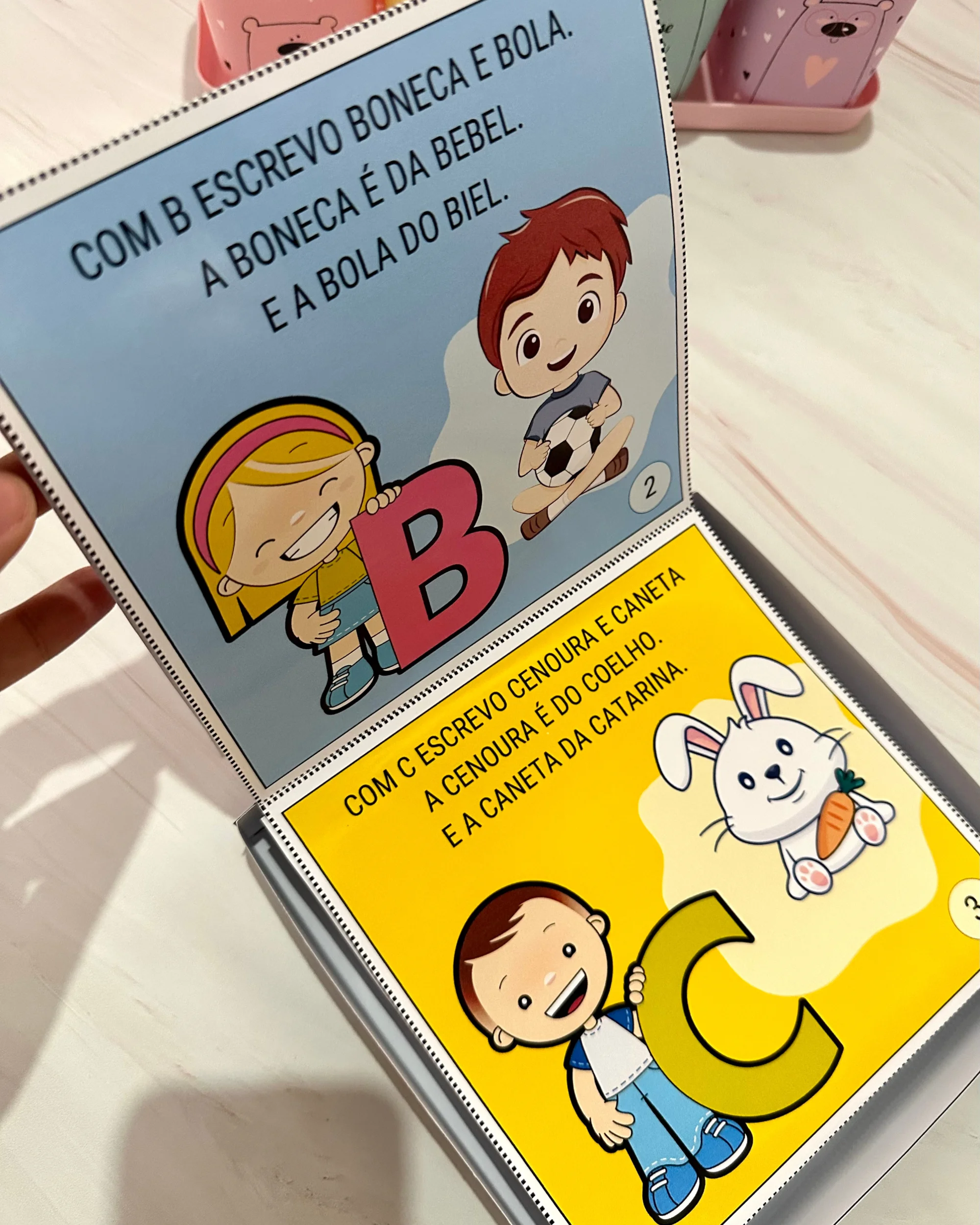 Alfabeto na Caixa – Atividades de Alfabetização — amostra 3: Material de alfabetização com letras de A a O, palavras e…