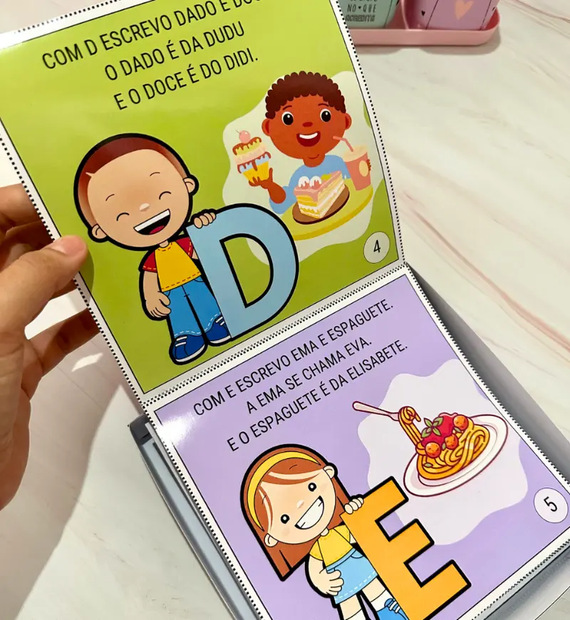 Alfabeto na Caixa: livro com textos curtos para alfabetização — amostra 2: O que o material apresenta