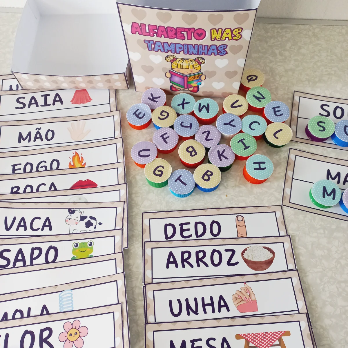 📝Alfabeto nas tampinhas - ALFABETIZAÇÃO INICIAL — amostra 3: 📝Alfabeto nas tampinhas: ✅Recurso educativo para auxiliar as…