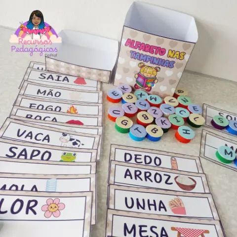 Alfabeto Nas Tampinhas - Recurso para Alfabetização — amostra 2: Recurso educativo para auxiliar as crianças no processo de… Alfabeto Nas Tampinhas - Recurso para Alfabetização — amostra 2: Recurso educativo para auxiliar as crianças no processo de…