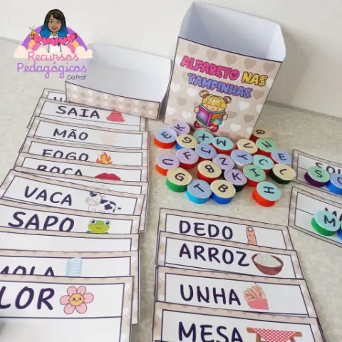 Alfabeto Nas Tampinhas - Recurso para Alfabetização — amostra 3: Recurso educativo para auxiliar as crianças no processo de… Alfabeto Nas Tampinhas - Recurso para Alfabetização — amostra 3: Recurso educativo para auxiliar as crianças no processo de…