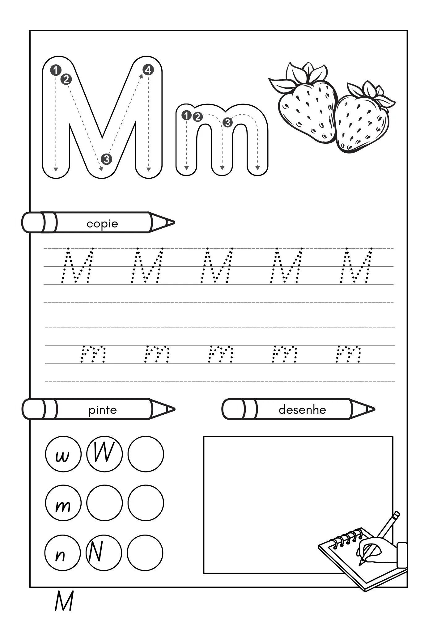 Alfabeto para aprender brincando de forma lúdica — amostra 4: Formato e impressão