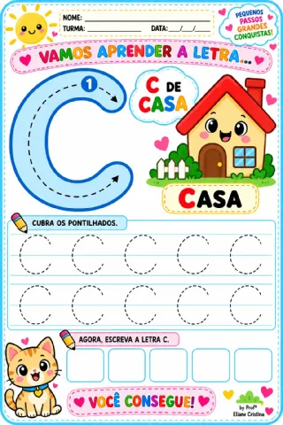 Alfabeto Pontilhado Completo Completo Atividades criativas.Claro! 💖 Pela capa, o material é um PDF de atividades de…