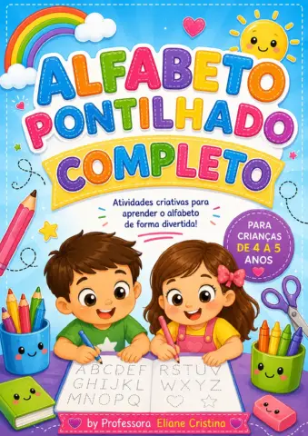 Alfabeto Pontilhado Completo Completo Atividades criativas.Claro! 💖 Pela capa, o material é um PDF de atividades de Alfabetização Pontilhada Completo, voltado para crianças de 4 a 5 anos. Para vender, eu usaria uma descrição que destaque o benefício para professores e famílias, e não apenas o conteúdo. 📚 ALFABETO PONTILHADO COMPLETO – ATIVIDADES CRIATIVAS 🌈 Aprender o alfabeto pode ser divertido! ✏️💖 Um material pedagógico colorido, lúdico e pensado especialmente para crianças de 4 a 5 anos, ideal para trabalhar o reconhecimento e a escrita das letras de maneira prazerosa e significativa. ✨ O que você encontrará no material: 🔤 Atividades com o alfabeto completo ✏️ Exercícios de coordenação motora fina 🖍️ Propostas de traçado e escrita das letras 👀 Estímulo ao reconhecimento visual das letras 🧠 Atividades que favorecem a concentração e a aprendizagem 🌈 Material com proposta lúdica e atrativa 👧👦 Indicado para crianças de 4 e 5 anos 🏫 Ótimo para Educação Infantil 🏠 Também pode ser utilizado em atividades de reforço e em casa 💕 PARA QUEM É? ✔️ Professoras da Educação Infantil ✔️ Professoras de alfabetização ✔️ Escolas e reforço escolar ✔️ Pais e responsáveis ✔️ Profissionais que trabalham com crianças de 4 e 5 anos 🎯 POR QUE ADQUIRIR? Porque a criança aprende melhor quando pode brincar, observar, traçar e praticar. O material transforma o contato com as letras em uma experiência mais leve, colorida e prazerosa. 📥 ARQUIVO DIGITAL EM PDF 💻 Você pode imprimir e utilizar nas atividades pedagógicas. 🚀 CHAMADA PARA VENDA Seu aluno está começando a descobrir o mundo das letras? 🔤✨ Então este material pode ser um ótimo aliado! 💖 ALFABETO PONTILHADO COMPLETO 📚 Atividades criativas para aprender o alfabeto de forma divertida! 👧👦 Para crianças de 4 a 5 anos. 👉 Adquira agora e torne o momento da alfabetização ainda mais divertido! by Professora Eliane Cristina 💕 — capa do material