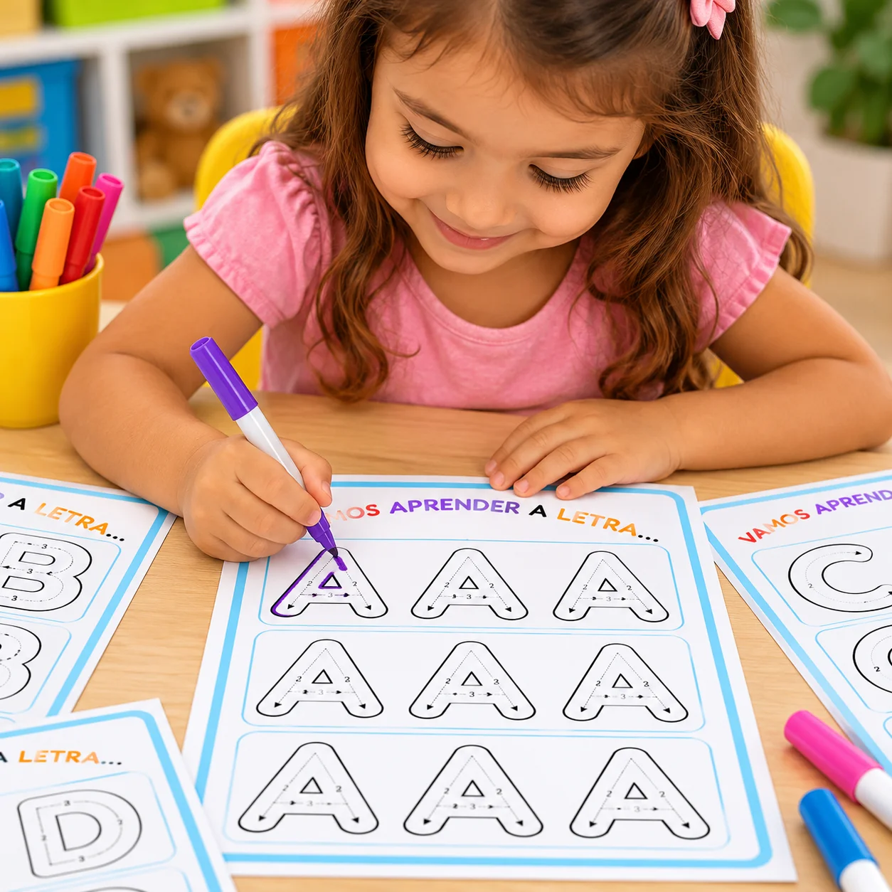 Alfabeto Pontilhado para Imprimir – Educação Infantil (A a Z) — amostra 1: Alfabeto Pontilhado para Imprimir – Educação…
