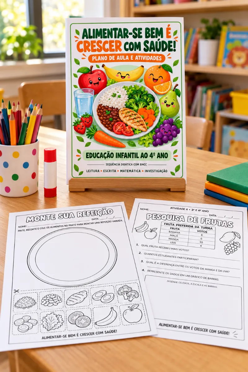 Alimentação Saudável – Atividades e Painel com BNCC — Ciências para Todas as séries: Alimentação Saudável em PDF com…