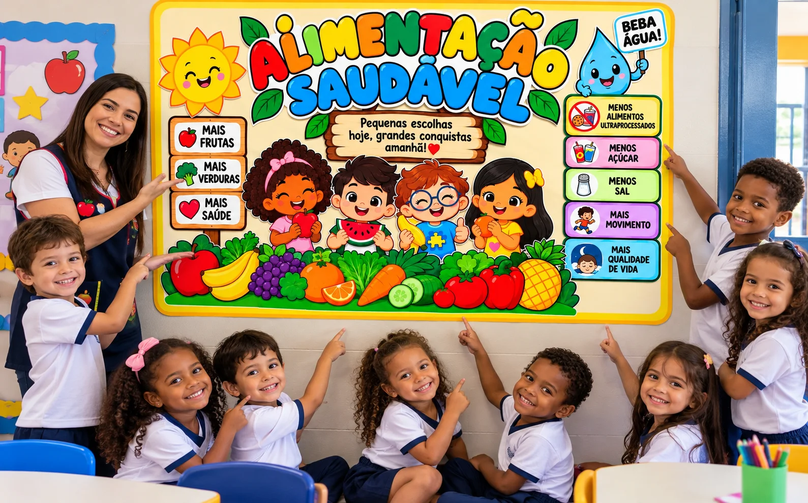 Alimentação Saudável Painel PDF 32 páginas Educação Infantil — Alfabetização para Educação Infantil: Alimentação Saudável…
