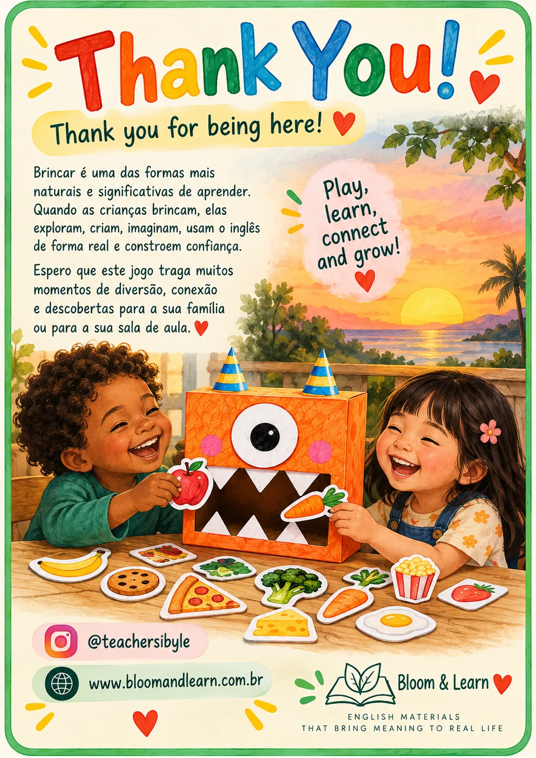 Alimente o Monstrinho – Jogo de Inglês e Contagem para Crianças — amostra 4: Adquira agora o FEED THE MONSTER! e prepare-se…