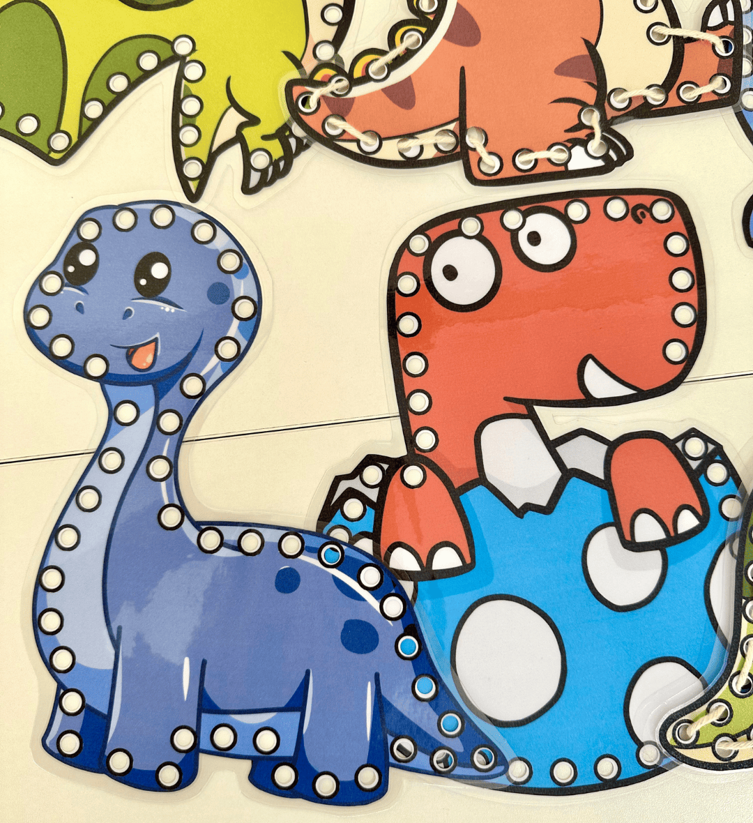 Alinhavos de Dinossauros em PDF para Coordenação Motora — amostra 5: Trabalhe a coordenação motora com 7 dinossauros para…