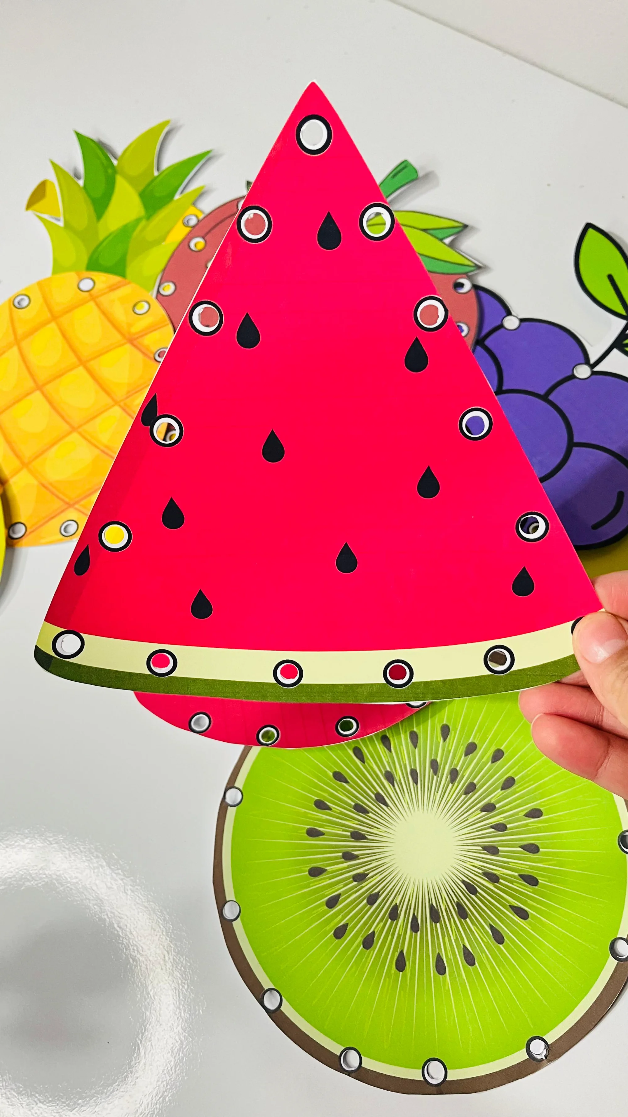 Alinhavos de Frutas – Atividade de Coordenação Motora para Imprimir — Alfabetização para Educação Infantil: Alinhavos de…