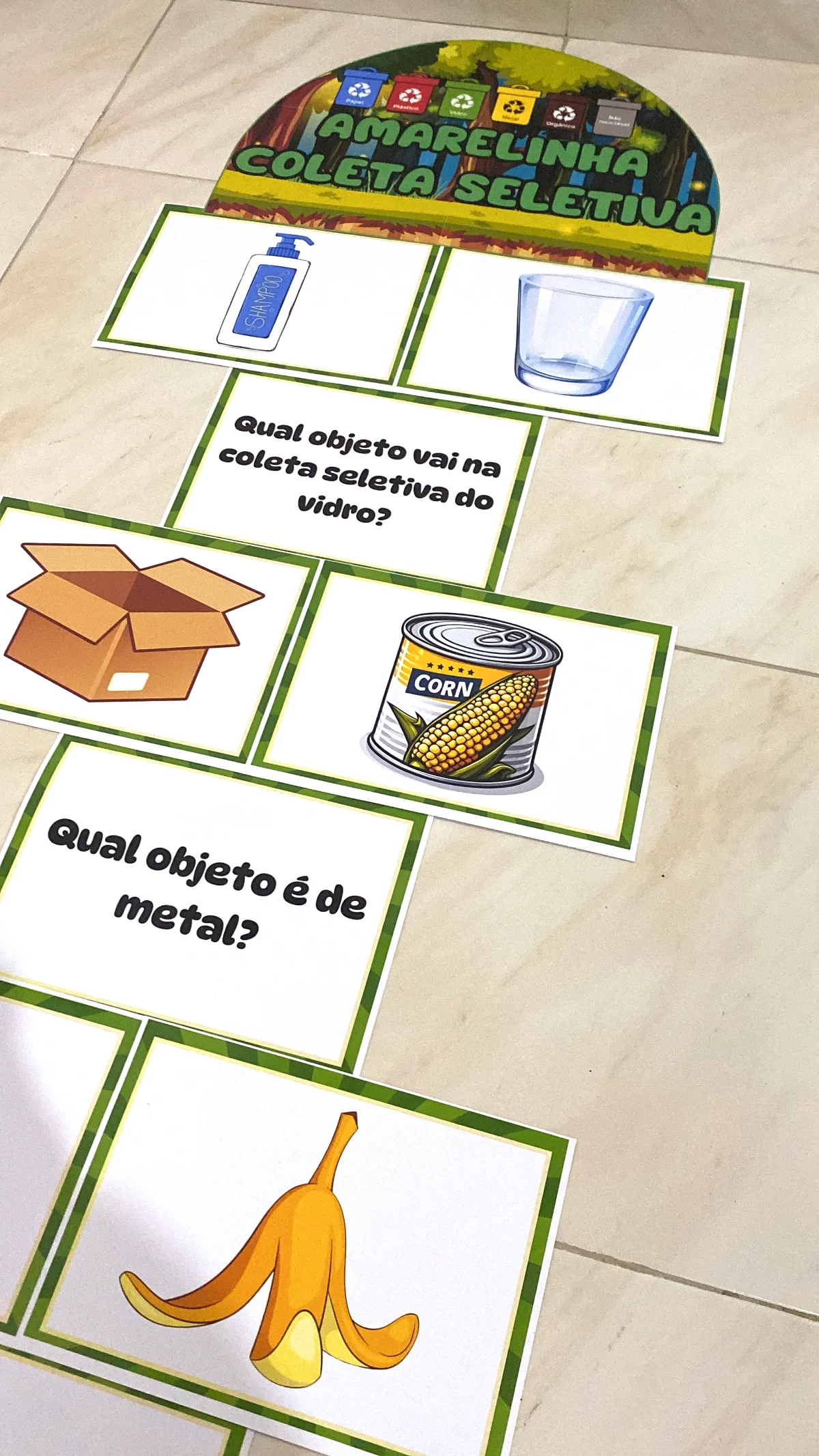 Amarelinha Coleta Seletiva para Imprimir | Atividade Meio Ambiente Infantil — amostra 3: A Amarelinha Coleta Seletiva foi…