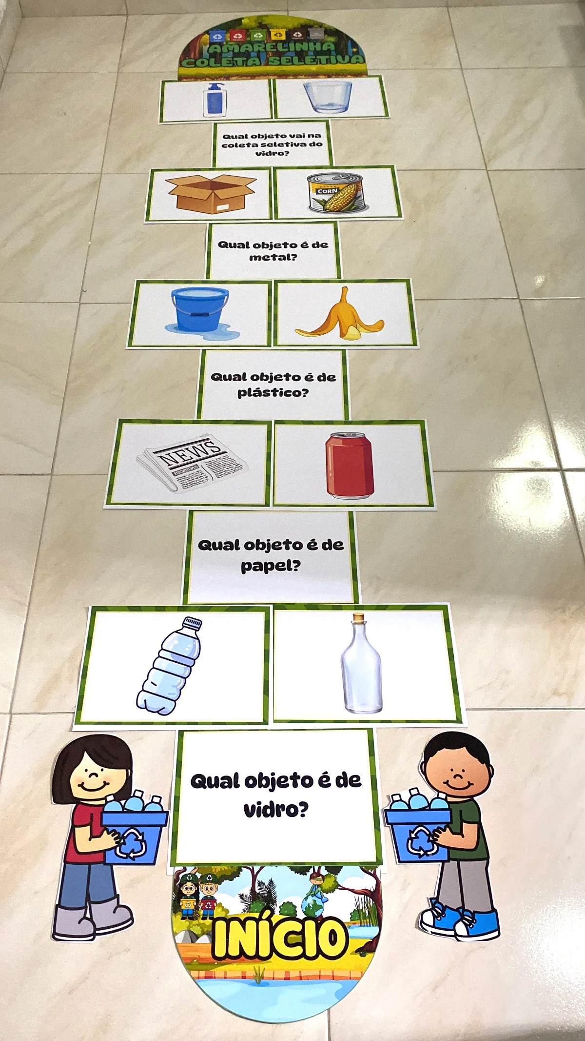 Amarelinha Coleta Seletiva para Imprimir | Atividade Meio Ambiente Infantil — amostra 5: A Amarelinha Coleta Seletiva foi…