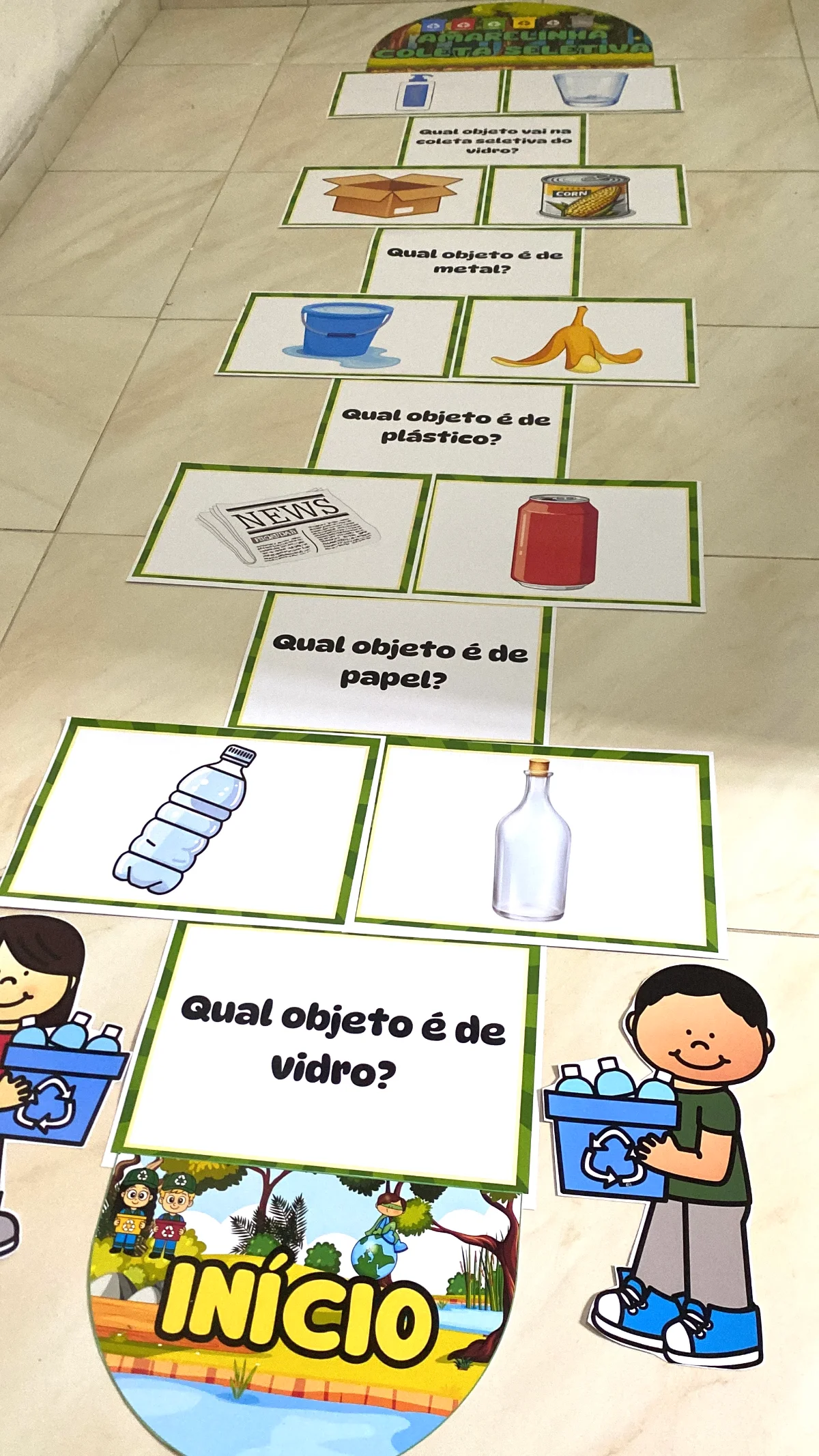 Amarelinha Coleta Seletiva para Imprimir | Atividade Meio Ambiente Infantil — amostra 6: A Amarelinha Coleta Seletiva foi…