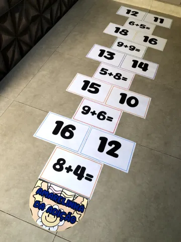 Amarelinha da Adição: Jogo Matemático Educativo — amostra 1: Amarelinha da Adição: recurso pedagógico lúdico que une o…