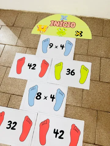 Amarelinha da Multiplicação – Material Pedagógico — amostra 3: Perfeito para transformar a matemática em um momento cheio…