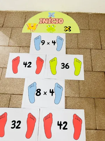 Amarelinha da Multiplicação – Material Pedagógico — amostra 4: Perfeito para transformar a matemática em um momento cheio…