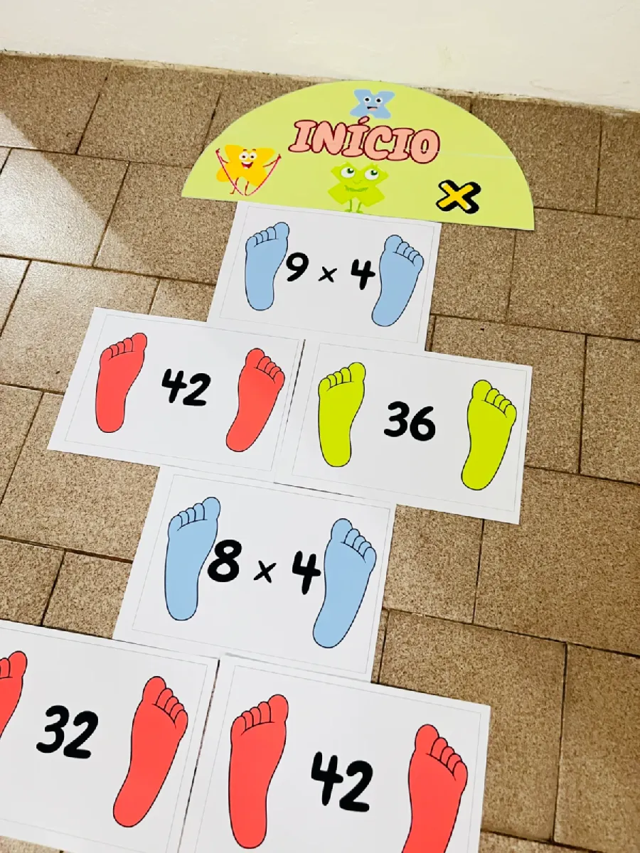 Amarelinha da Multiplicação – Material Pedagógico — Alfabetização para Todas as séries: Perfeito para transformar a…