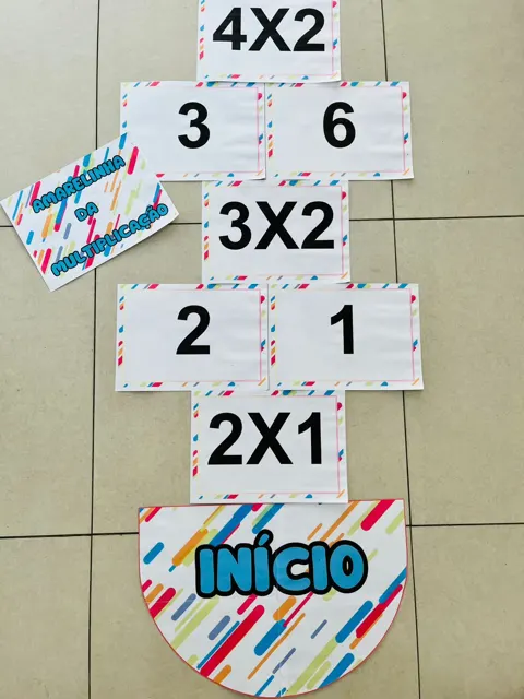 Amarelinha da multiplicação — capa do material