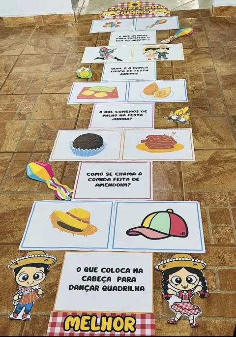 Amarelinha junina — capa do material