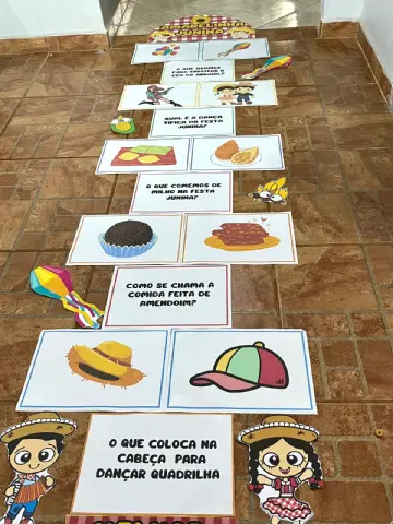 Amarelinha Tema Festa Junina – Material Pedagógico — amostra 2: *Vamos brincar e aprender com a Amarelinha Junina