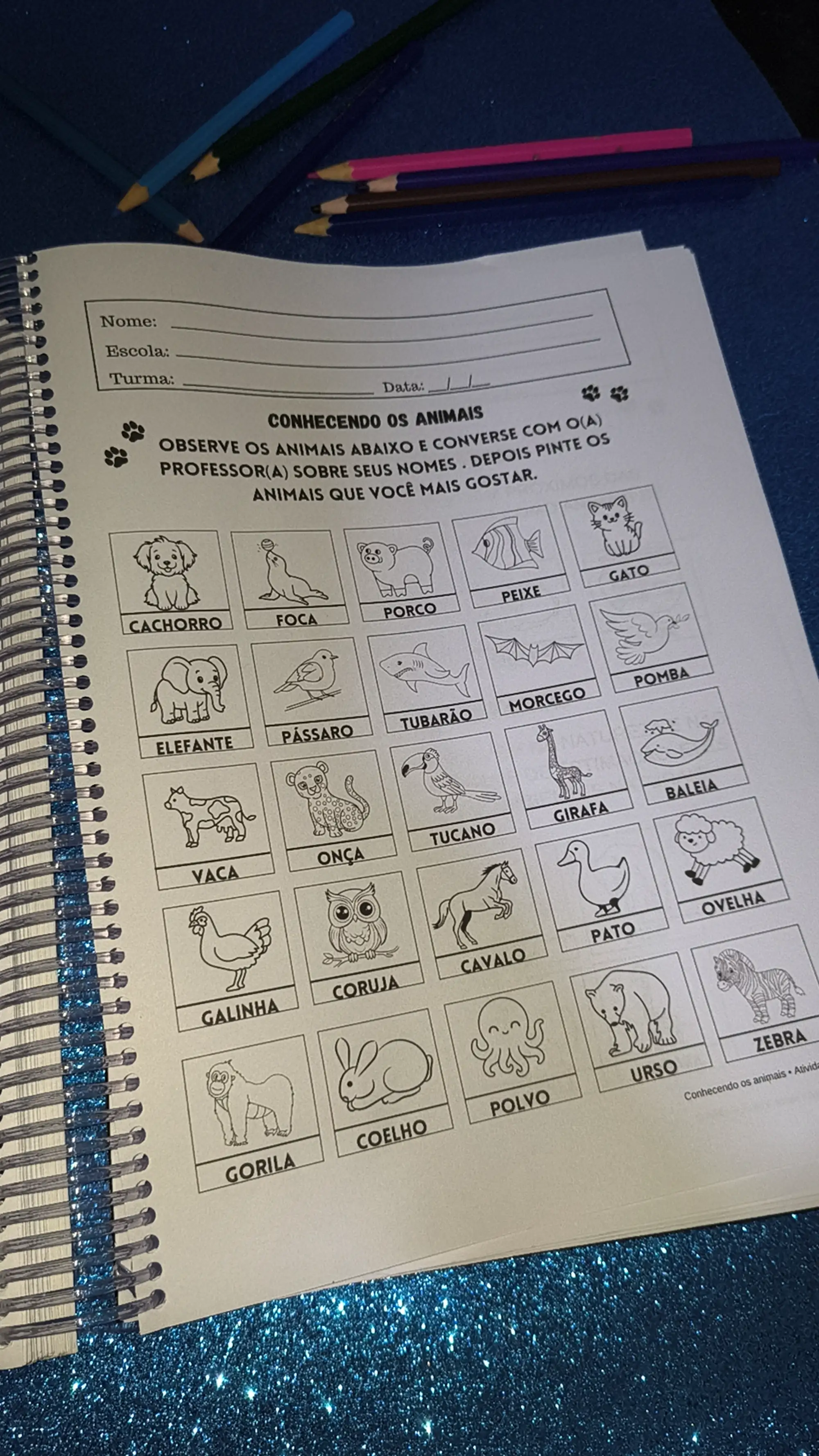 Animais – Educação Infantil para Imprimir | PDF — amostra 1: O kit reúne atividades para conhecer, identificar e aprender…