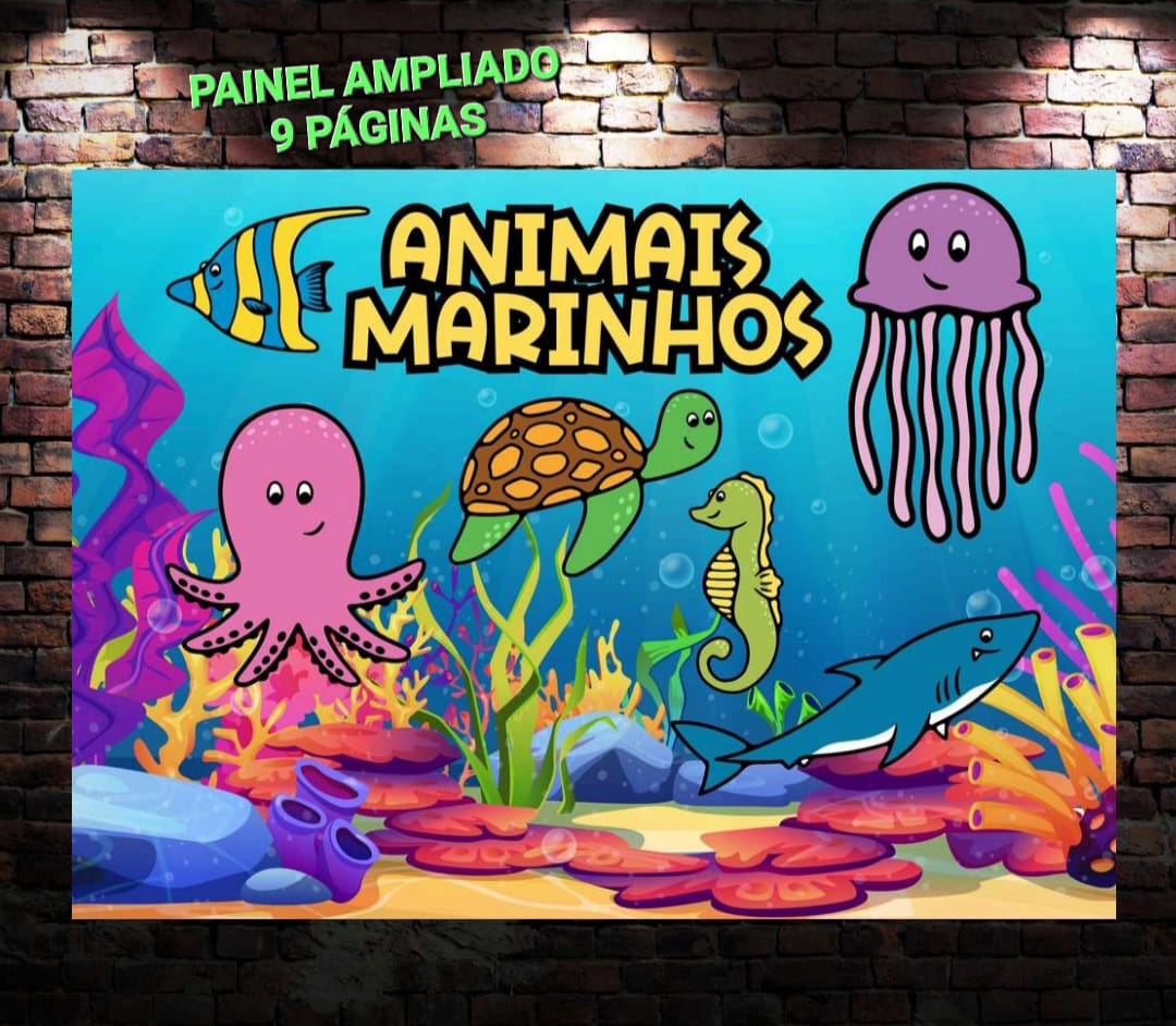 Animais marinhos – PDF para Imprimir — capa do material