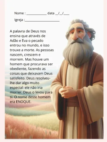 Antigo Testamento para Crianças — amostra 3: 📚São 31 páginas em PDF prontas para imprimir, com atividades que unem fé,…