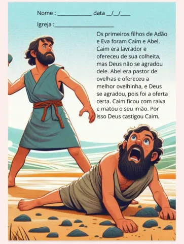 Antigo Testamento para Crianças — amostra 4: 📚São 31 páginas em PDF prontas para imprimir, com atividades que unem fé,…