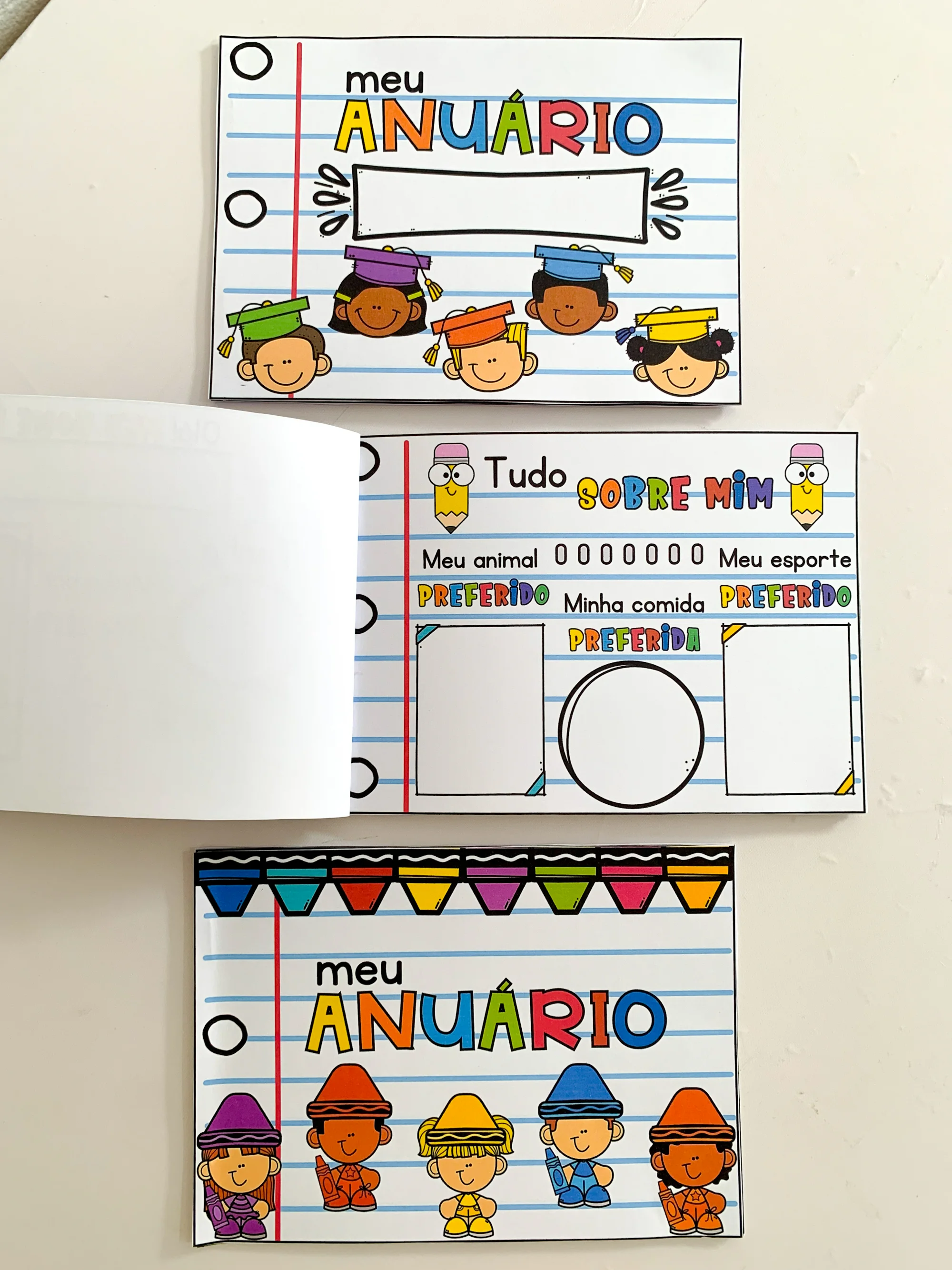 Anuário Escolar para Educação Infantil e Anos Iniciais — amostra 2: Criado para registrar e guardar os momentos especiais…