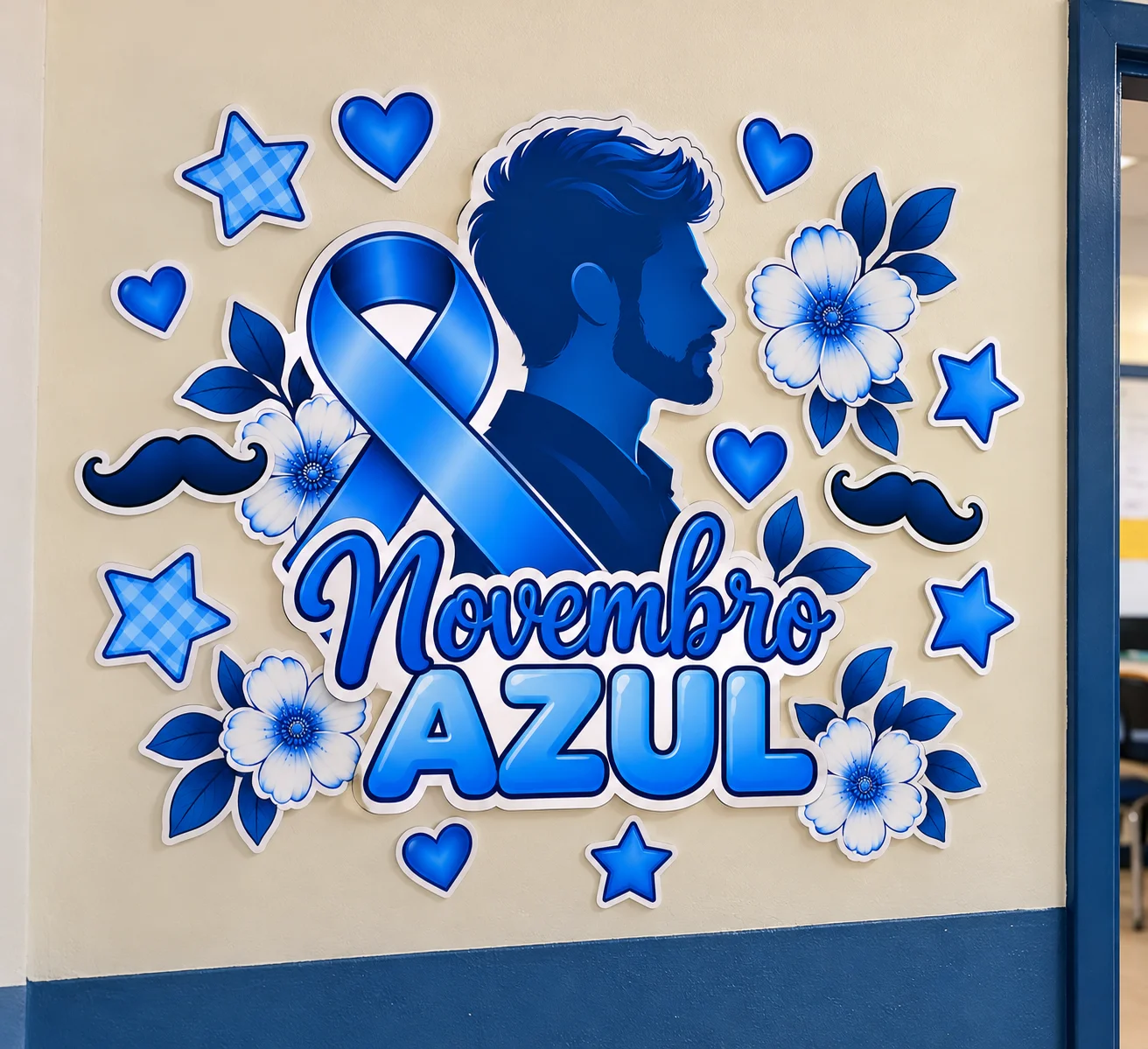 Apliques Novembro Azul para Decoração Escolar ( Varias opções) — amostra 3: Características do material