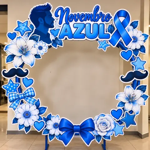 Apliques Novembro Azul para imprimir e montar painéis — amostra 1: O que é