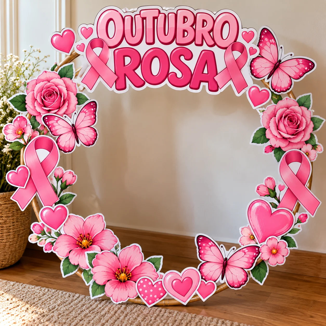 Apliques Outubro Rosa para Painel e Decoração | PDF para Imprimir — amostra 2: Apliques de diversos tamanhos do Outubro… Apliques Outubro Rosa para Painel e Decoração | PDF para Imprimir — amostra 2: Apliques de diversos tamanhos do Outubro…