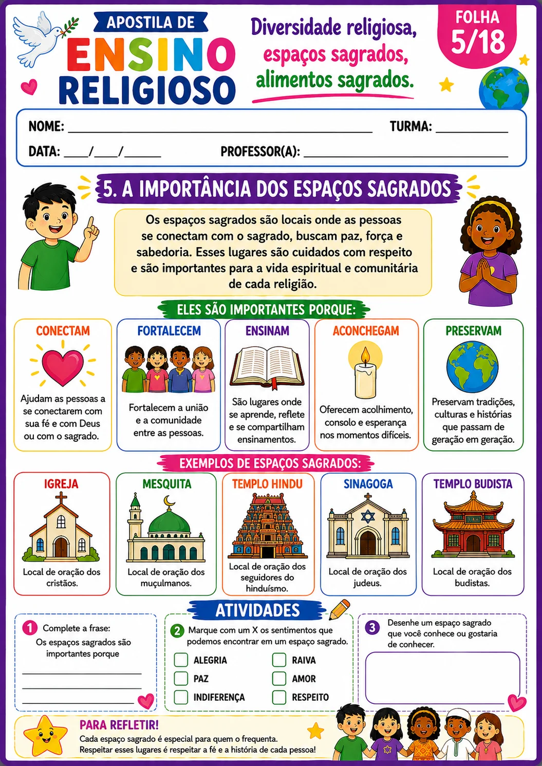 Apostila 18 atividades de Ensino Religioso Fundamental 1. — amostra 5: Apostila 18 atividades de Ensino Religioso… Apostila 18 atividades de Ensino Religioso Fundamental 1. — amostra 5: Apostila 18 atividades de Ensino Religioso…