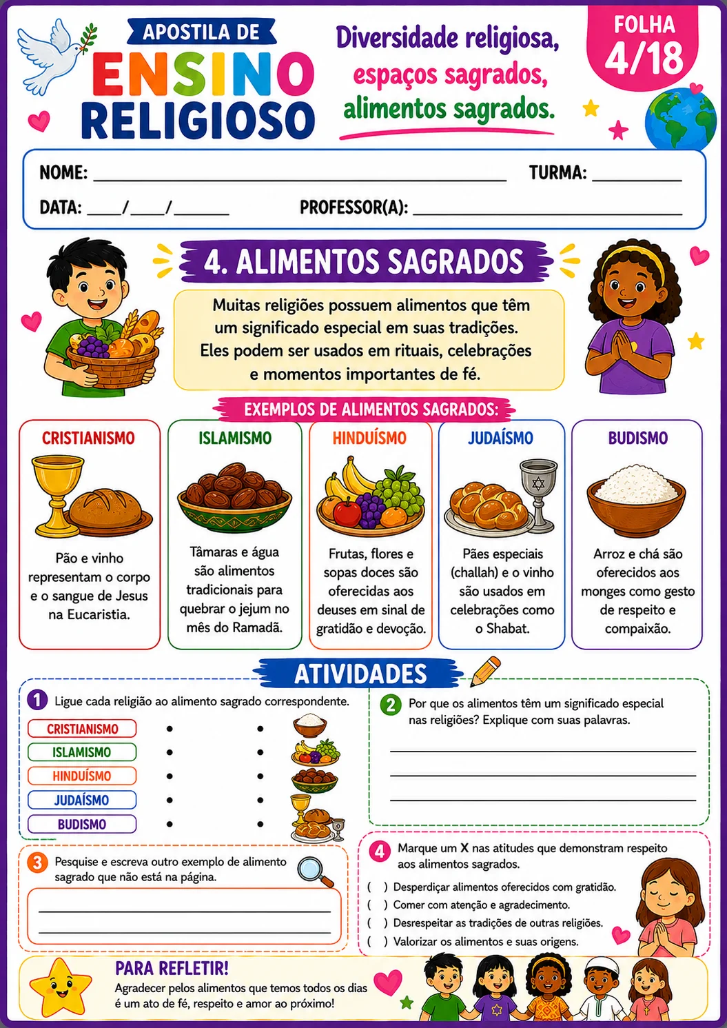 Apostila 18 atividades de Ensino Religioso Fundamental 1. — amostra 6: Apostila 18 atividades de Ensino Religioso… Apostila 18 atividades de Ensino Religioso Fundamental 1. — amostra 6: Apostila 18 atividades de Ensino Religioso…
