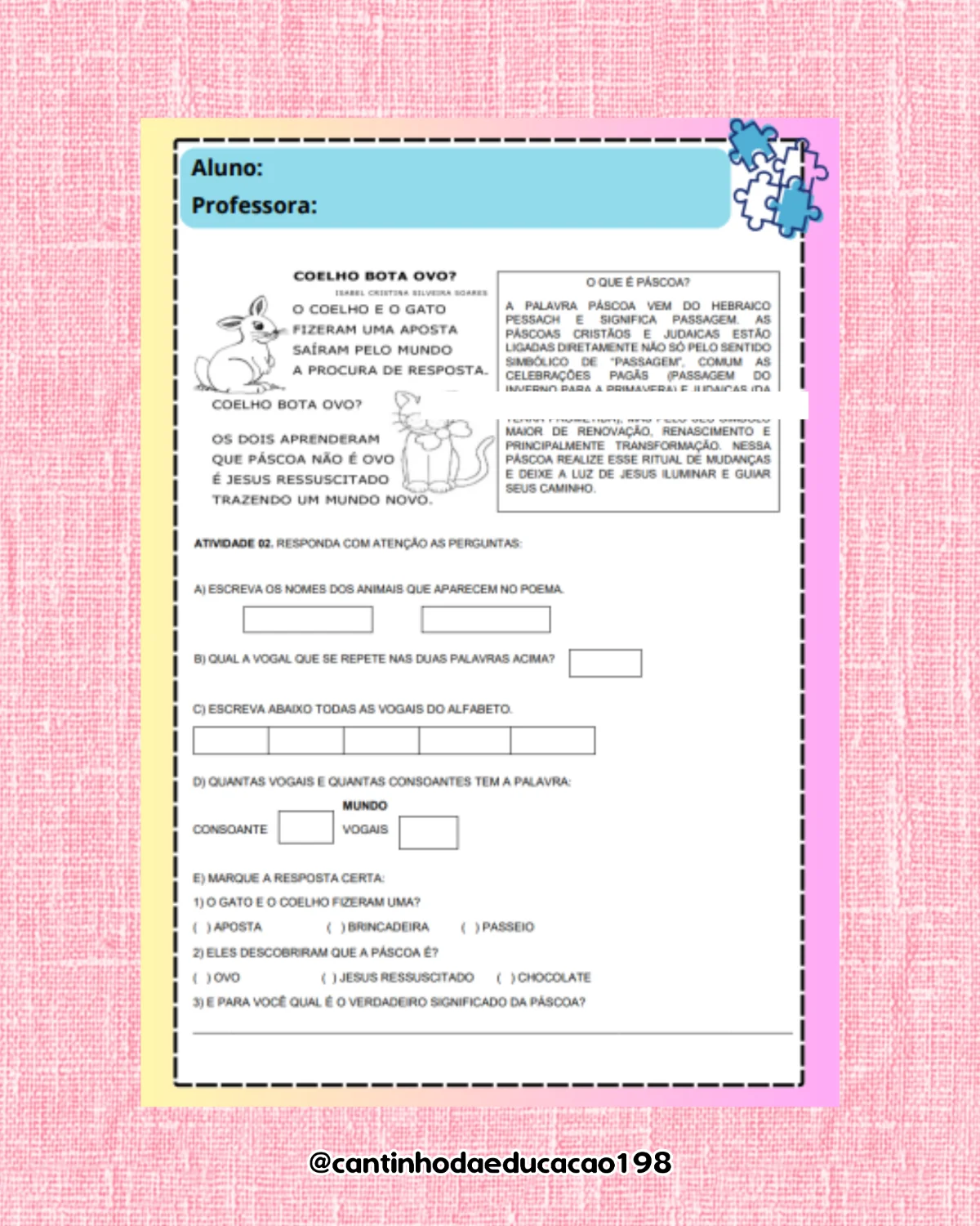 APOSTILA – 2º ANO | PORTUGUÊS E MATEMÁTICA — amostra 1: O que vem no material APOSTILA – 2º ANO | PORTUGUÊS E MATEMÁTICA — amostra 1: O que vem no material