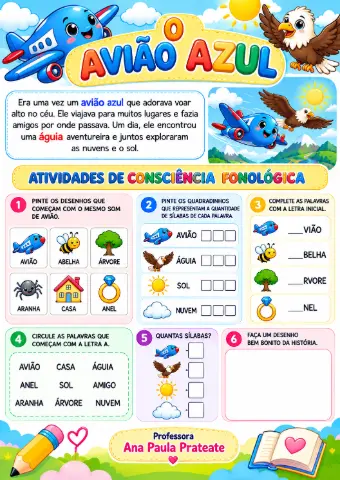 APOSTILA ALFABETIZAÇÃO 1º E 2º ANO — amostra 2: Alfabetização apresentar a letra "A" e seu som, estimulando o… APOSTILA ALFABETIZAÇÃO 1º E 2º ANO — amostra 2: Alfabetização apresentar a letra "A" e seu som, estimulando o…