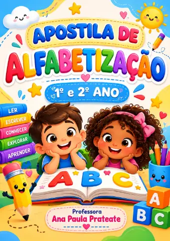 APOSTILA ALFABETIZAÇÃO 1º E 2º ANO — capa do material
