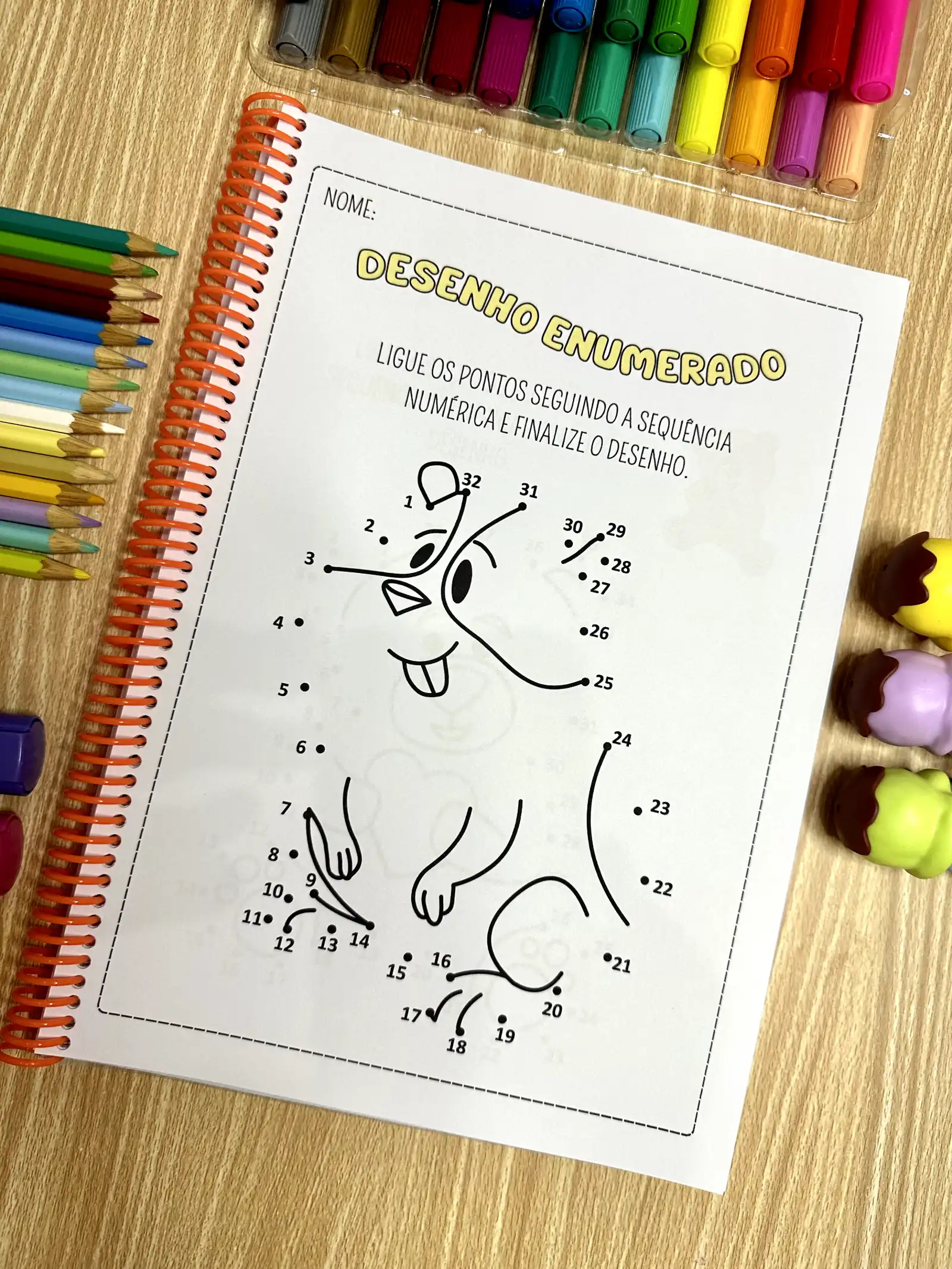 Apostila alfabetização - Desenho Enumerado — amostra 1: Apostila com 50 páginas de atividades para a criança seguir a… Apostila alfabetização - Desenho Enumerado — amostra 1: Apostila com 50 páginas de atividades para a criança seguir a…