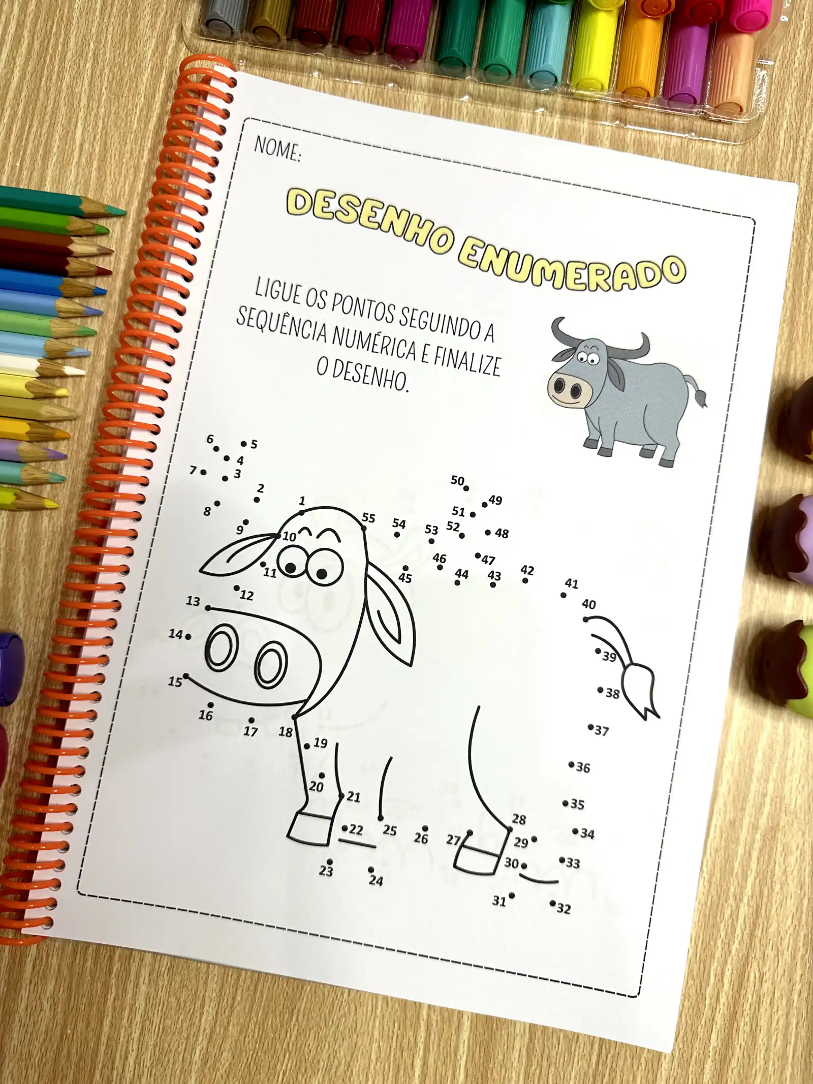Apostila alfabetização - Desenho Enumerado — amostra 3: Apostila com 50 páginas de atividades para a criança seguir a… Apostila alfabetização - Desenho Enumerado — amostra 3: Apostila com 50 páginas de atividades para a criança seguir a…