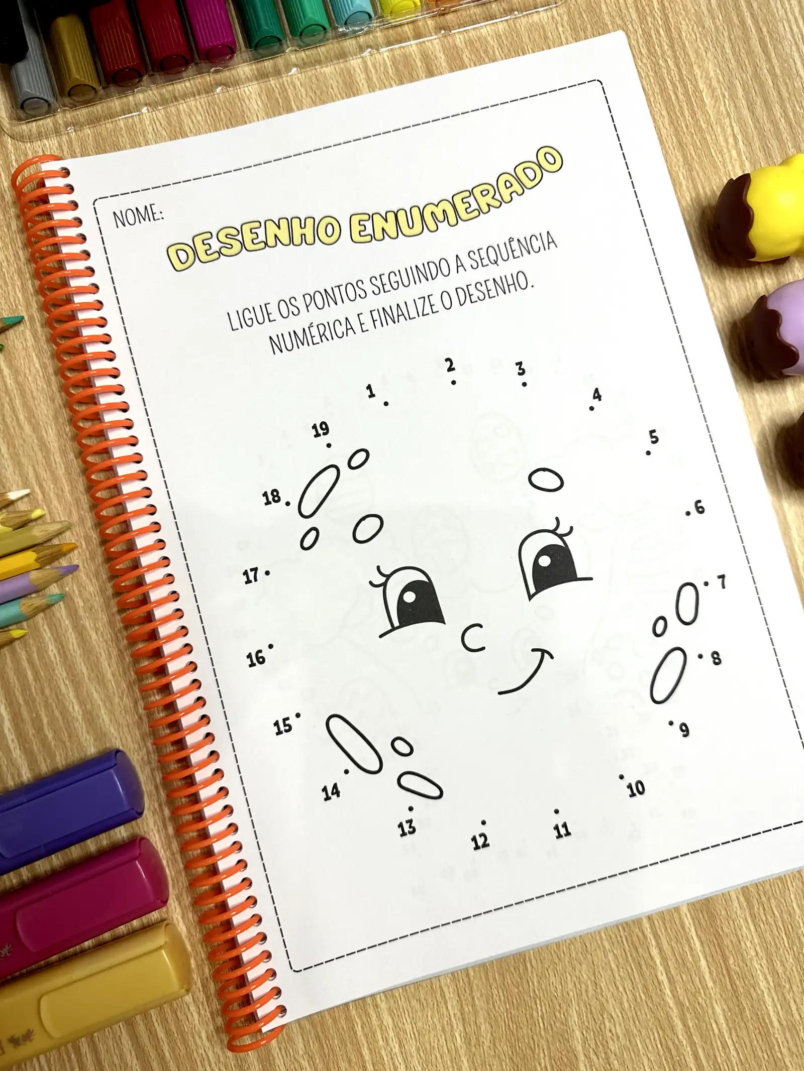 Apostila alfabetização - Desenho Enumerado — amostra 5: Apostila com 50 páginas de atividades para a criança seguir a… Apostila alfabetização - Desenho Enumerado — amostra 5: Apostila com 50 páginas de atividades para a criança seguir a…