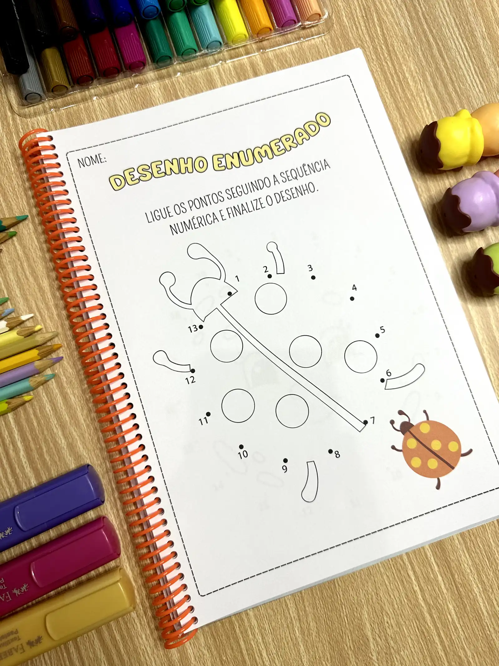 Apostila alfabetização - Desenho Enumerado — amostra 6: Apostila com 50 páginas de atividades para a criança seguir a… Apostila alfabetização - Desenho Enumerado — amostra 6: Apostila com 50 páginas de atividades para a criança seguir a…