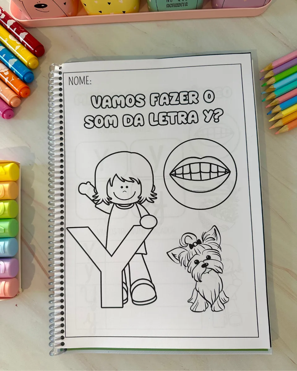 Apostila Alfabeto Fônico para Alfabetização – Atividades com Boquinhas — amostra 4: Apostila de atividades para trabalhar o…