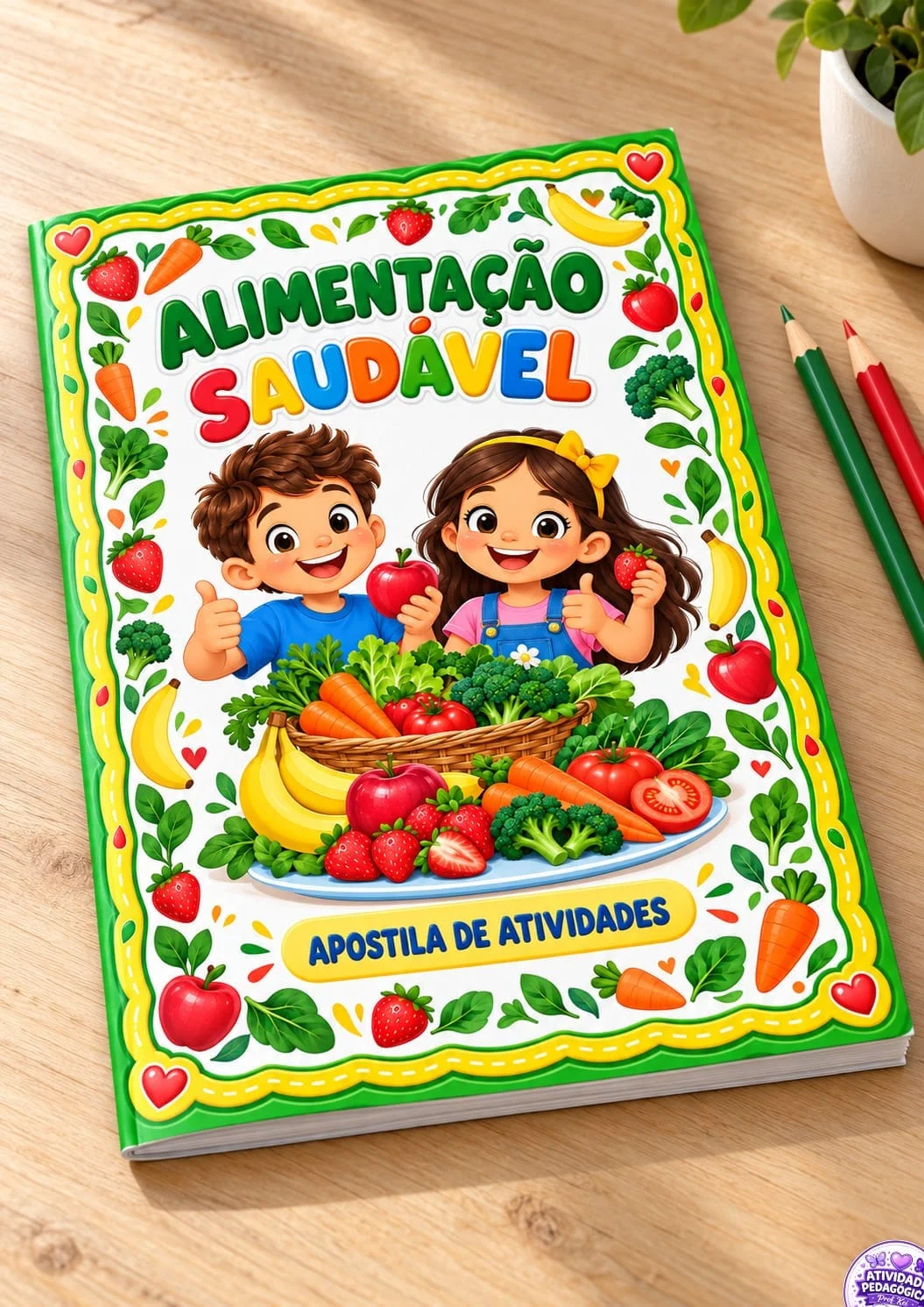 APOSTILA ALIMENTAÇÃO SAUDÁVEL 🍓 — capa do material