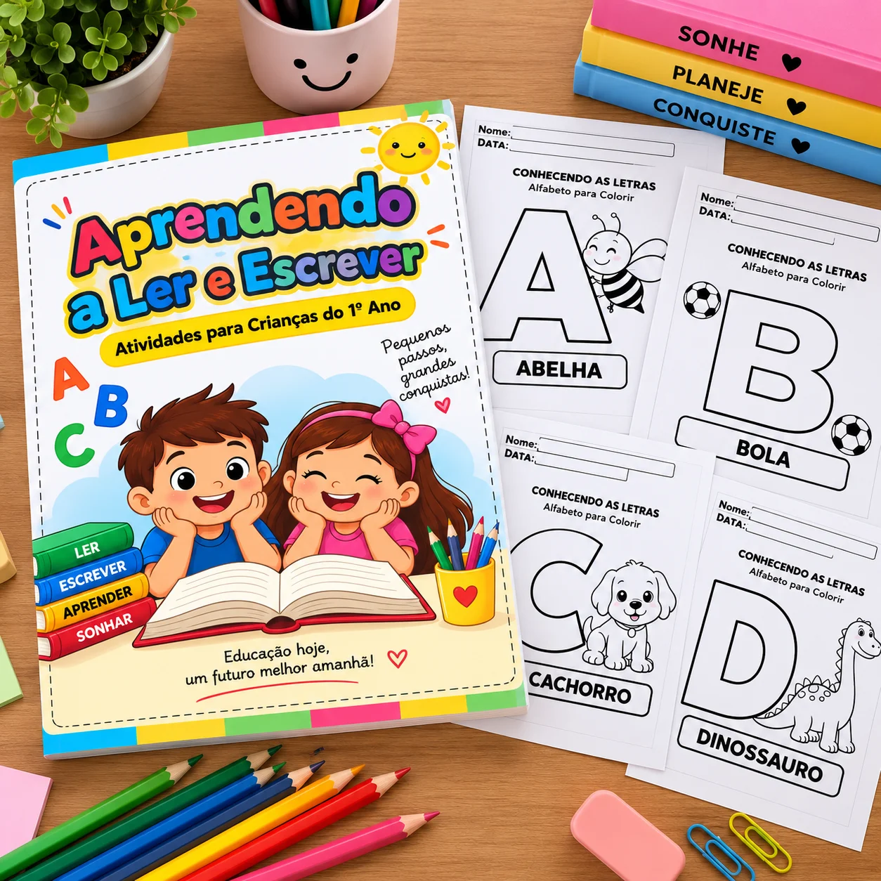 Apostila Aprendendo a Ler e Escrever-Alfabetização — amostra 1: Aprendendo a Ler e Escrever é uma apostila de alfabetização…