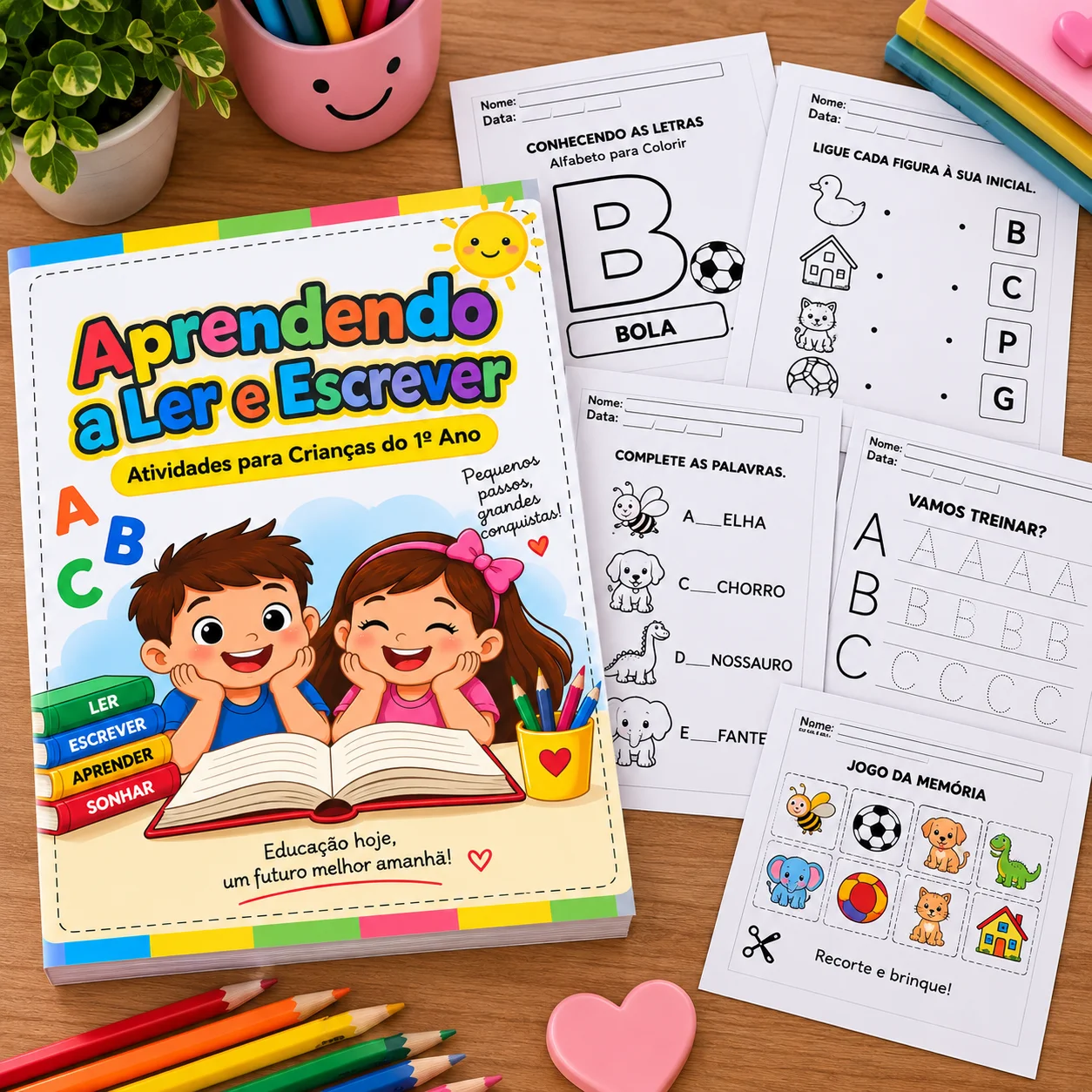Apostila Aprendendo a Ler e Escrever-Alfabetização — capa do material