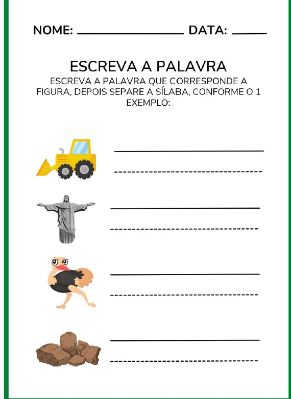 Apostila Aprendendo Sílaba Complexa – 51 Páginas — amostra 2: Esta apostila foi desenvolvida para ajudar no aprendizado e…