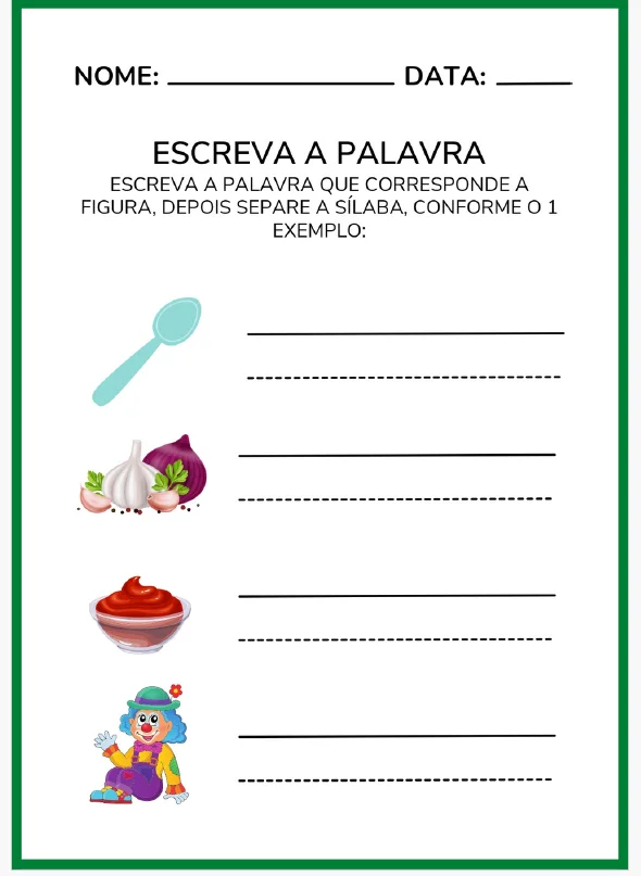 Apostila Aprendendo Sílaba Complexa – 51 Páginas — amostra 3: Esta apostila foi desenvolvida para ajudar no aprendizado e…