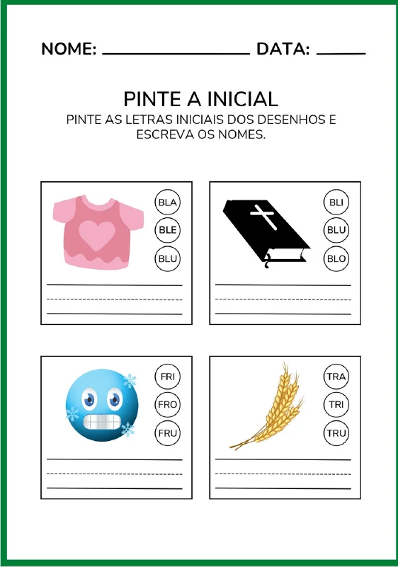 Apostila Aprendendo Sílaba Complexa – 51 Páginas — amostra 4: Esta apostila foi desenvolvida para ajudar no aprendizado e…
