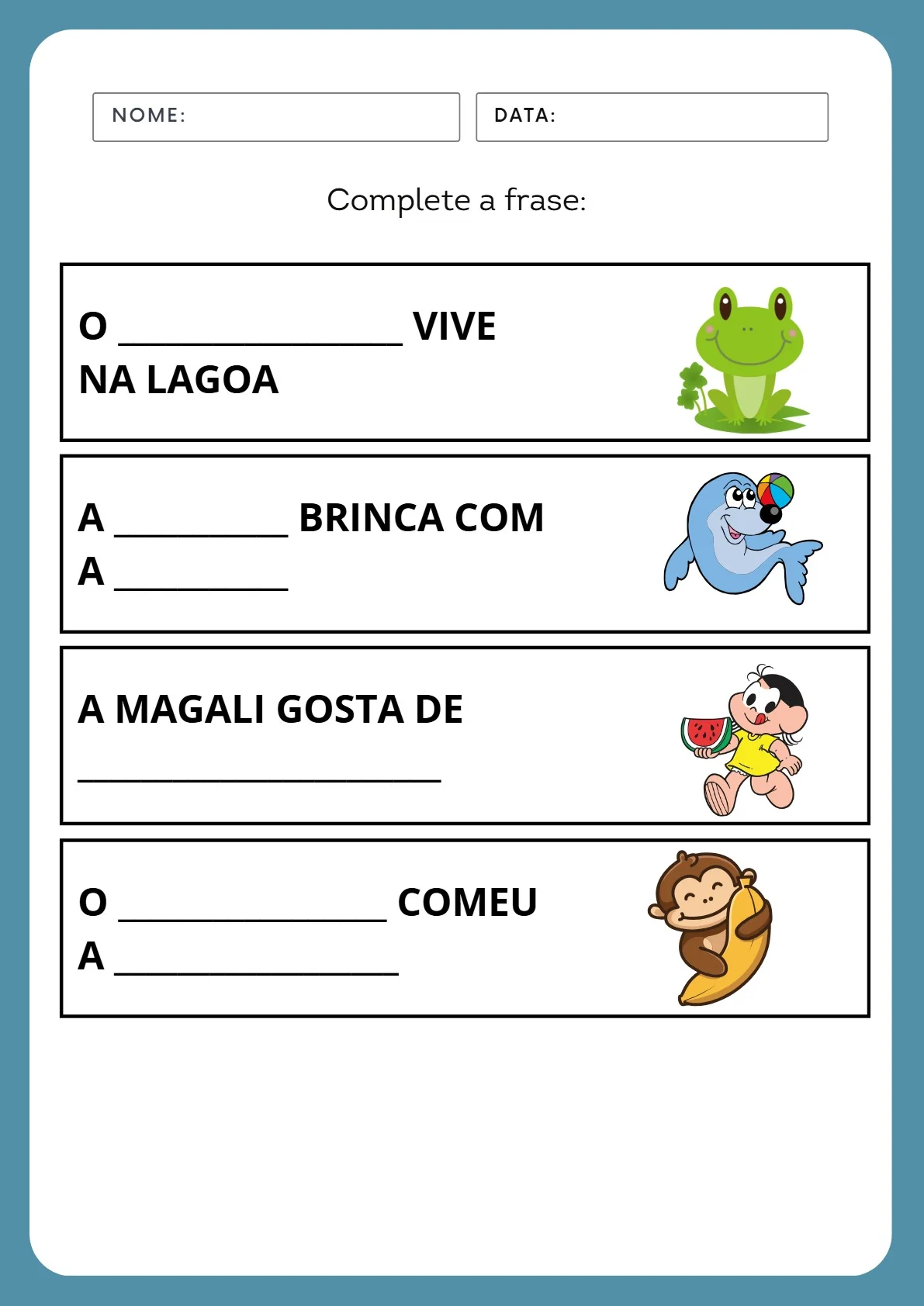 Apostila Atividades Adaptadas para Crianças com Autismo (TEA) — amostra 4: 50 páginas de atividades adaptadas para autismo:…
