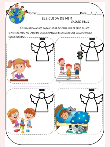 Apostila Atividades Bíblicas - Ensino Religioso Ministério Infantil — amostra 5: 📚São 46 páginas em PDF com atividades…